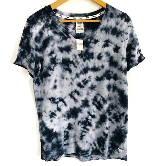 PINK Victoria's Secret Tops - VS PINK | Tie Dye V-Neck Sleepwear (VS8384)